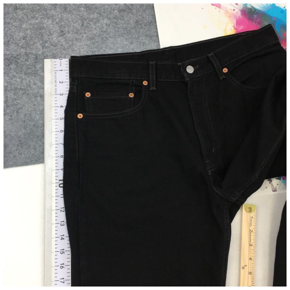 Vintage Levis 550 Mens Denim Jeans Relaxed Fit Size 34x34 Black‎ Made in USA - Picture 8 of 9